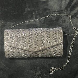 Elegant Silver Clutch Bag